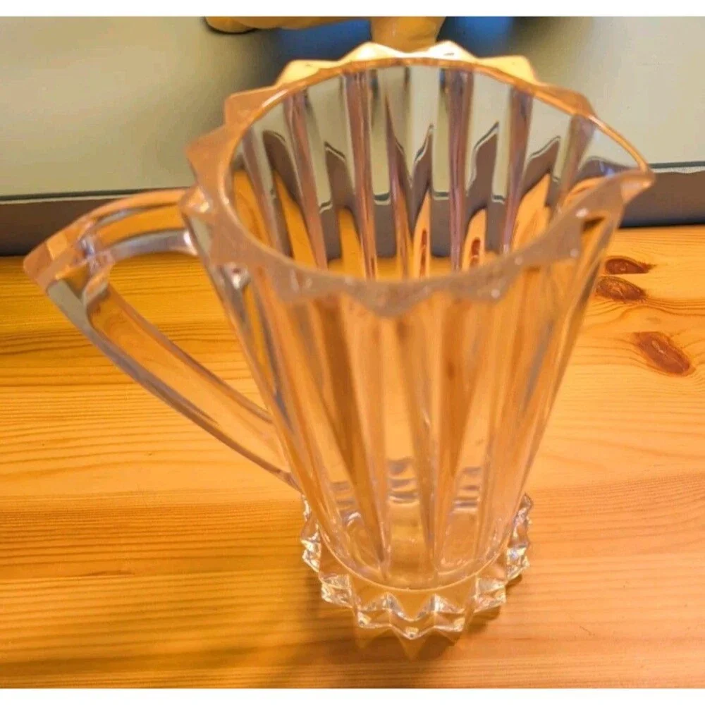 Vintage Rosenthal Germany Blossom Cut Lead Crystal Beverage Pitcher
